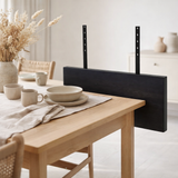 Plaques d'extension pour table Toulon/Montpellier/Bordeaux - Noir, Chêne/Acier, 95x50x4 cm - Lot de 2 en situation