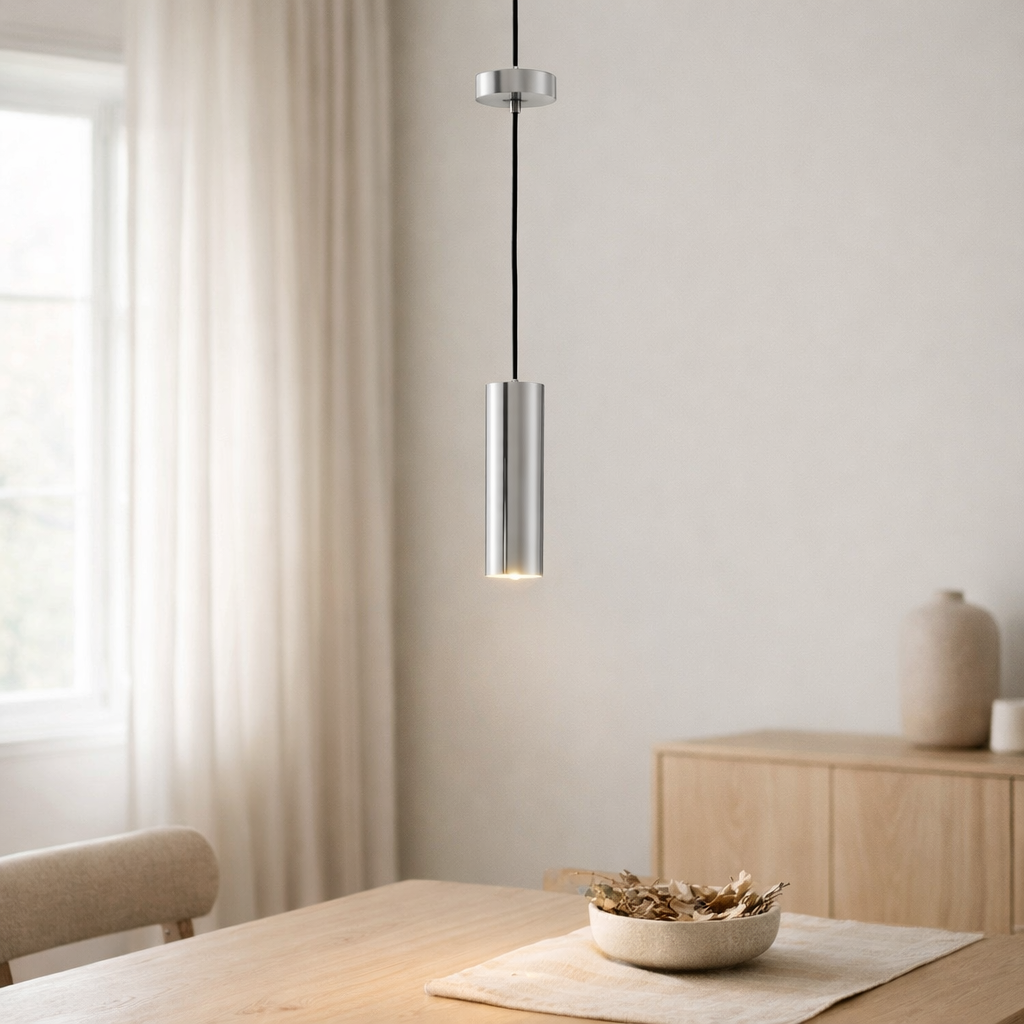 Suspension Paris, métal, argent, ø6 cm en situation