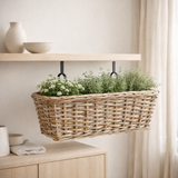 Jardinières en pierre - Kubu, Kubu Rotin, 60x20x23 cm en situation
