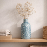 Vase - Bleu, Céramique, 12x26cm en situation