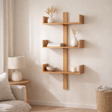 Villa Shelf - Etagère murale, bambou, naturel 50x102 cm en situation