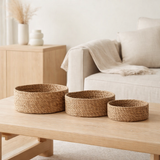 Batam Basket - Panier, jonc de mer, naturel, lot de 3 en situation