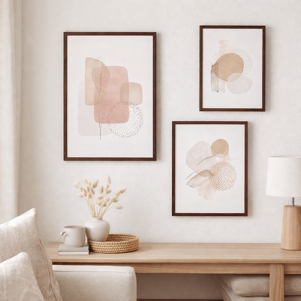 Aspen Frame set - Ensemble de cadres, marron foncé, lot de 3 en situation