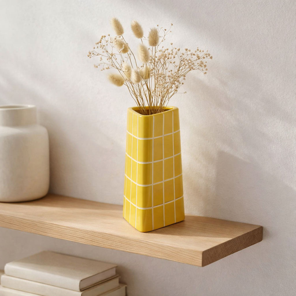 Vase Retro Tiles Triangular Medium en situation