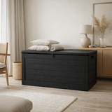 Dubrovnik Cushion Box - Boîte à coussins, plastique, noir, 146,5x61x64,5 cm, 490 L en situation
