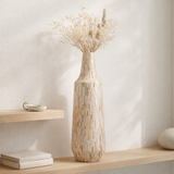 J -line Vase Nuye Fles - Shels / Paper - Beige - 72 cm de haut en situation