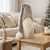 J - Figure de Noël en ligne Santa Winter - Polyresin / Textiles - Gray - Grand en situation