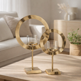 Lanterne J-Line Base Ronde - aluminium - or - grand en situation