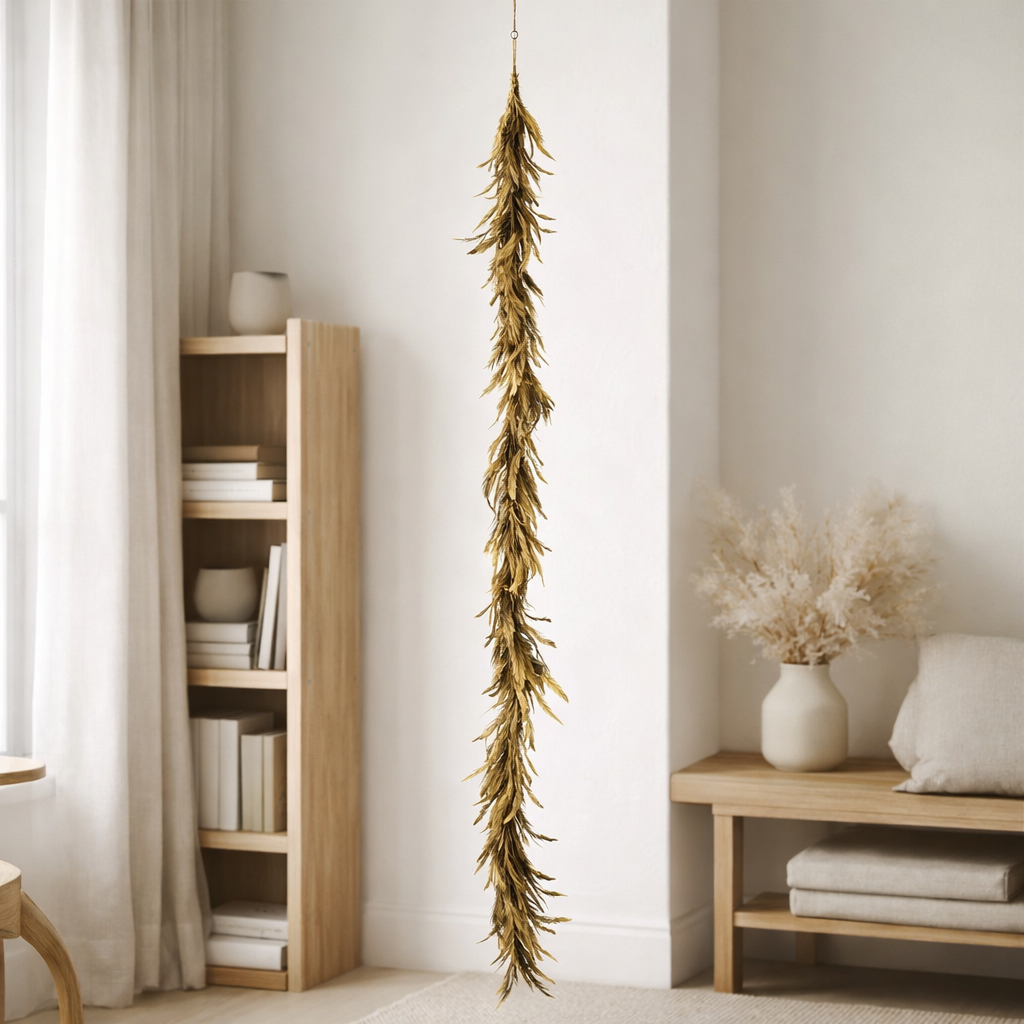 J-line décoration Slinger Feathers - plumes - or en situation