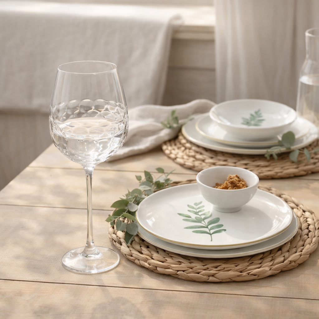 Verre à vin J-Line Motif boule - verre - grand en situation