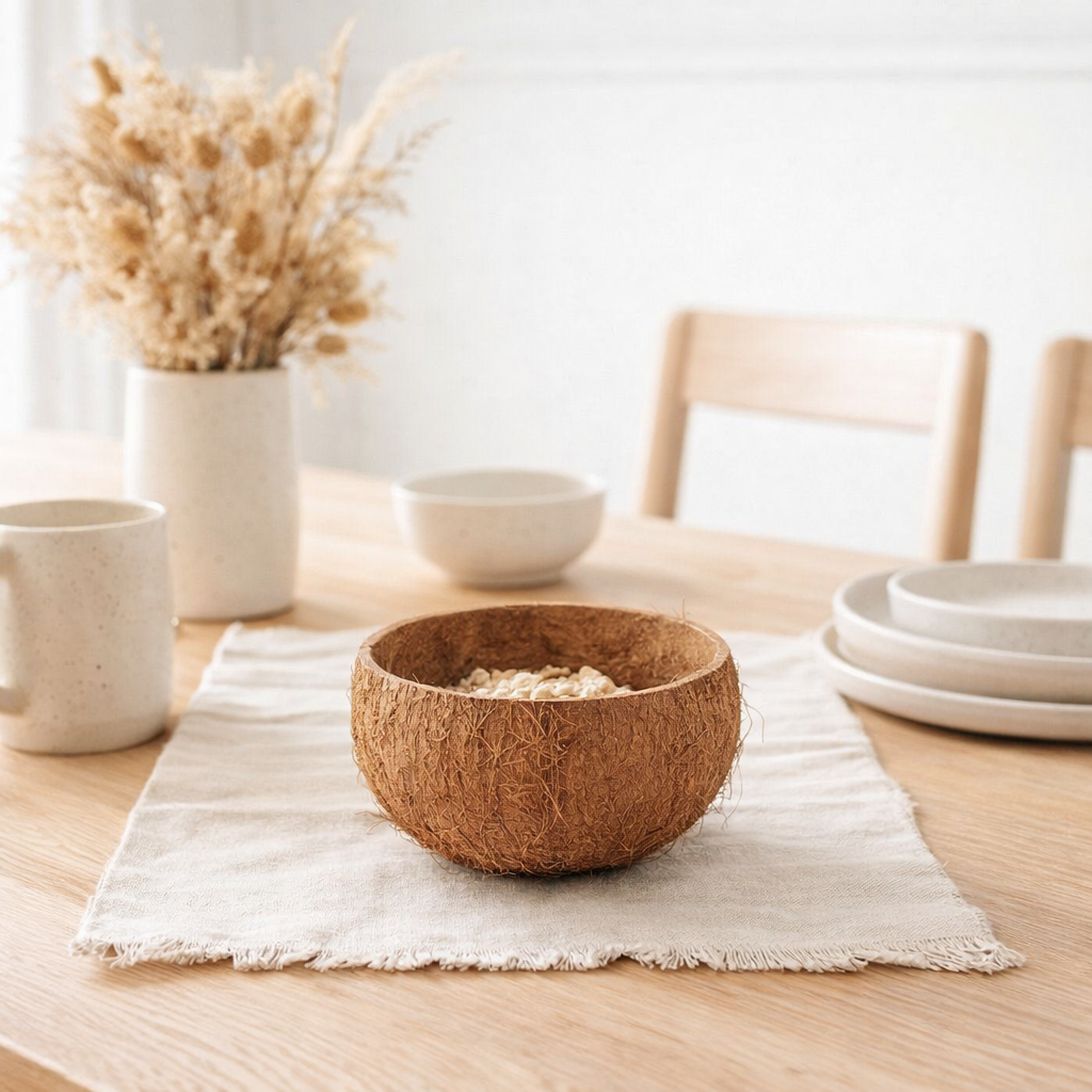 Boule J-Line Half Coconut Brut - bambou - naturel en situation