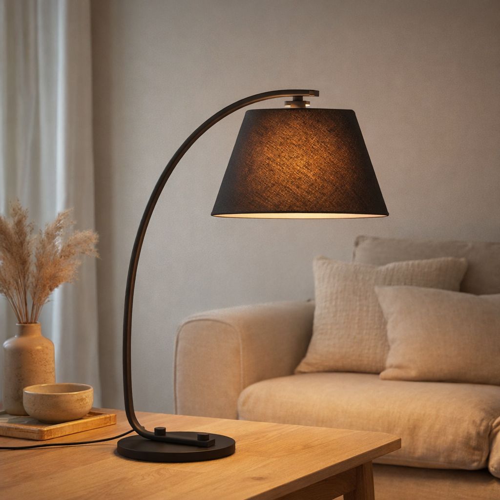 Lampe de table J-Line Arc - métal - noir en situation