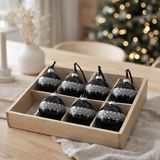 J -line Christmas Ball Line - Verre - Black - Small - Boîte de 6 en situation