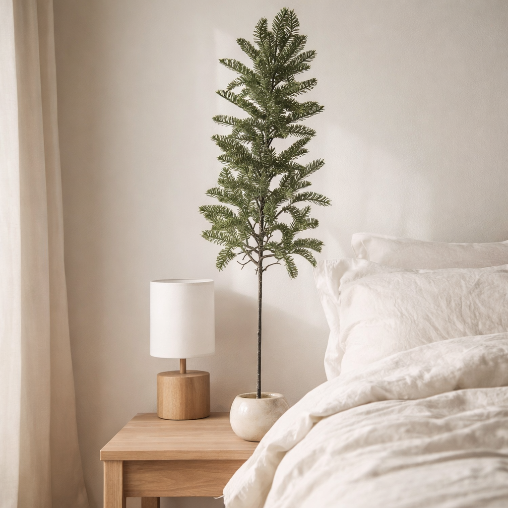 Branche de décoration J-Line Den Glitter - plastique - vert - grand en situation
