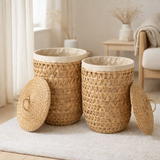 Panier J-Line + Couvercle Jacinthe d'Eau - jute - naturel - 2 pièces en situation