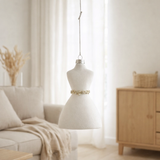 J-Line suspension Buste - velours/verre - blanc en situation