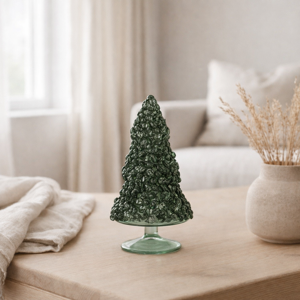 Sapin de Noël J-Line - verre - vert - moyen en situation