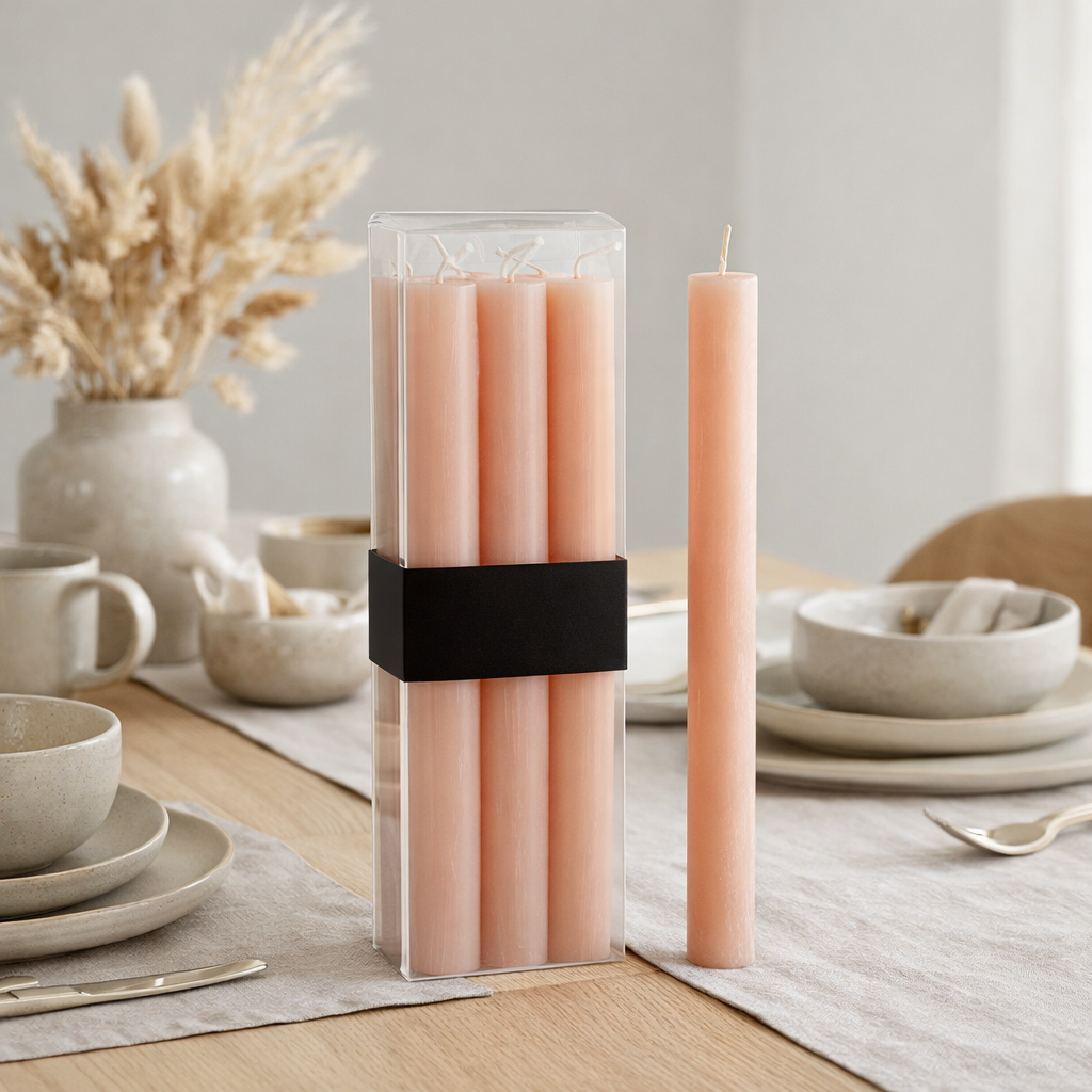 J-Line Coffret 6 Bougie de table Peche9u en situation