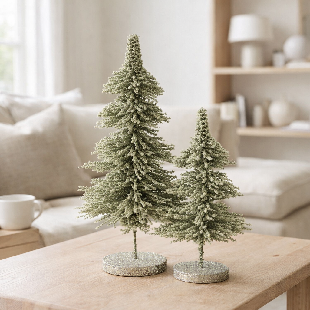 Sapin de Noël J-Line - plastique - vert - grand en situation