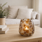 J -line Windlicht Gerard - Glass - Amber - Large en situation