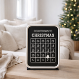 Calendrier de l'Avent de Noël J-Line - métal - noir en situation