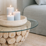 Bougie cylindrique J-Line - bleu clair - 42U - M en situation