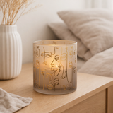 Lanterne J-Line Happy Faces - verre - beige - moyen en situation