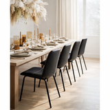 Chaise J-Line Loft - cuir/métal - noir en situation