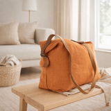 Sac de Plage J-Line Orange Jute Délavé en situation