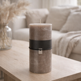 Bougie cylindrique J-Line - marron - XXL - 140U en situation