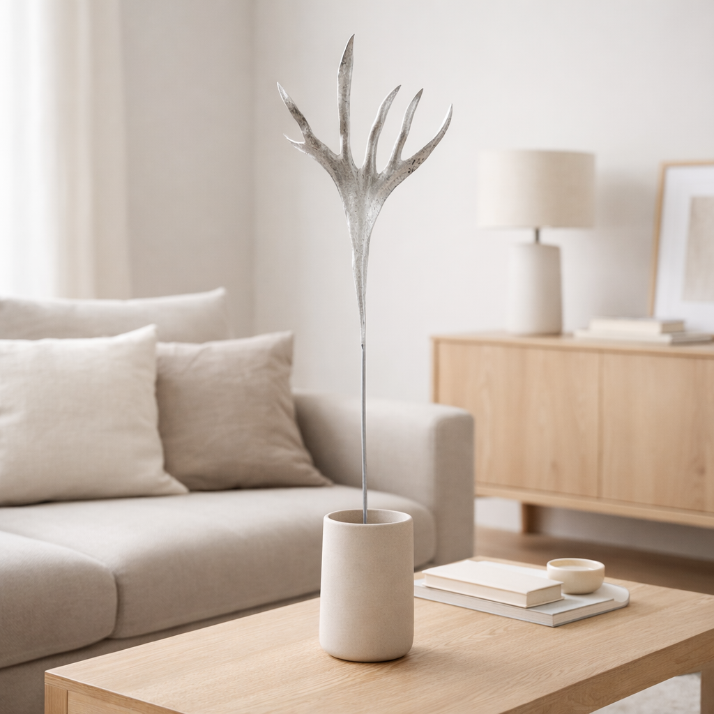J-Line Branches Cornes Plastique Argent en situation