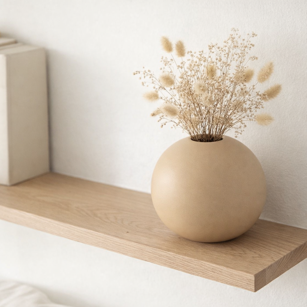 J -line Vase Bol - Céramique - Beige - Moyen - Ø 18 cm en situation