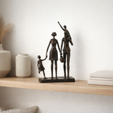 J -Liline Decoration Family Out Step - Polyresin - Dark Brown en situation