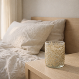 J-Line kaarshouder - theelichhouder Glitter - champagne - grand en situation