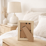 Cadre photo J-Line Tissé - bois - beige clair en situation