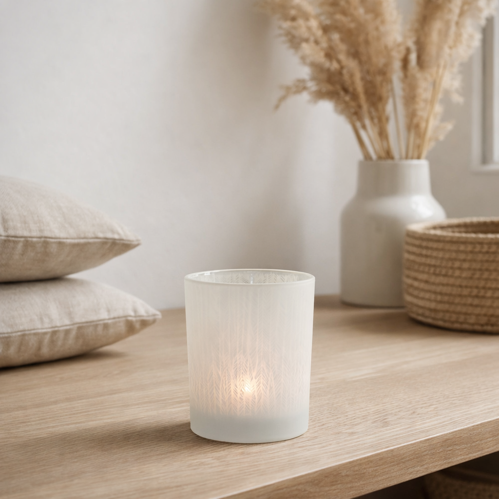 Lanterne J-Line Veer - verre - blanc - moyen en situation