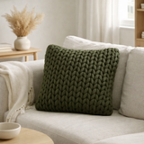 Coussin J-Line Tricoté Acrylique - polyester - vert en situation