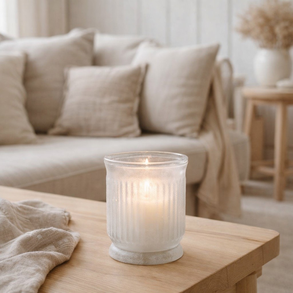 Lanterne J-Line Streep - verre - blanc en situation