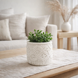 J -line Flowerpot vérifié - Ciment - White - Small - Ø 15,5 cm en situation