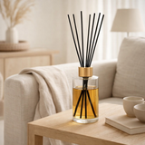 Bâtonnets parfumés J-Line Excellent - Golden Honey - verre - or - 150 ml en situation