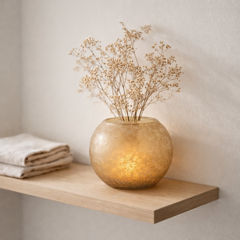 J -Liline Bandle Soda Round - Verre - Gold - Small en situation