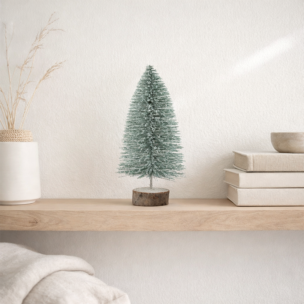 J - Decoration de la ligne arbre de Noël - Plastique - vert - Medium en situation
