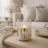 Lanterne J-Line Classic Crackle - verre - transparent/argent - petite en situation
