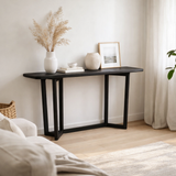 J-Line Console Maty Bois Exotique Noir en situation