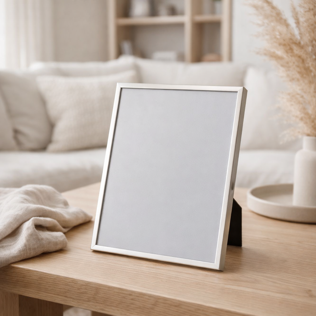 J -Line Photo Frame Fine - Metal - Silver - Large en situation