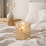 Photophore J-Line Glitter - verre - champagne - petit en situation