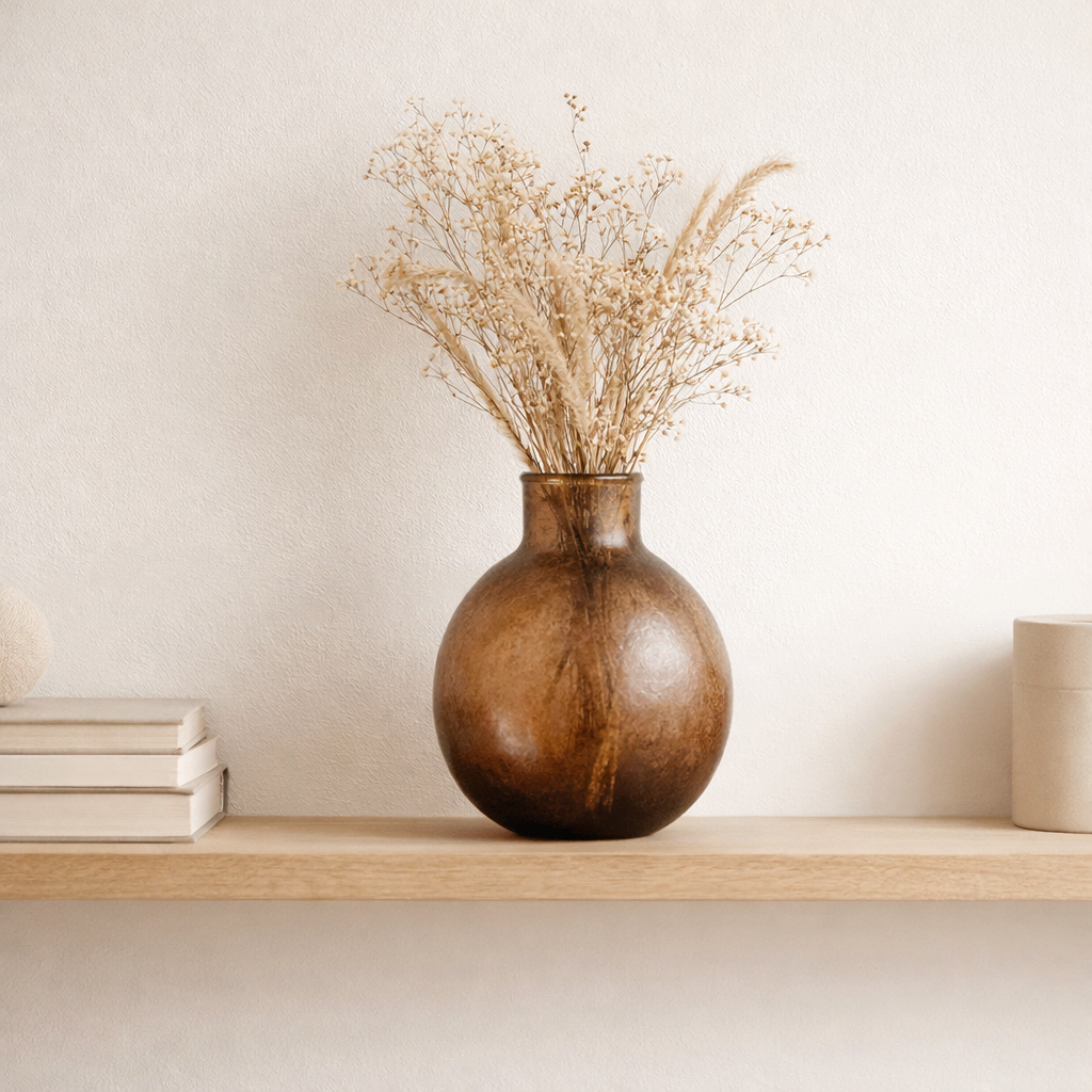 Vase J -line - Verre - Brown - Ø 24 cm en situation