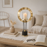 Lanterne J-Line Base Ronde - aluminium - or - petite en situation