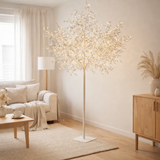 Feuilles d'arbre de décoration J-Line - métal - argent - extra large - LED en situation
