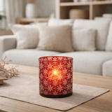 Lanterne J-Line Snow - verre - rouge - grande en situation